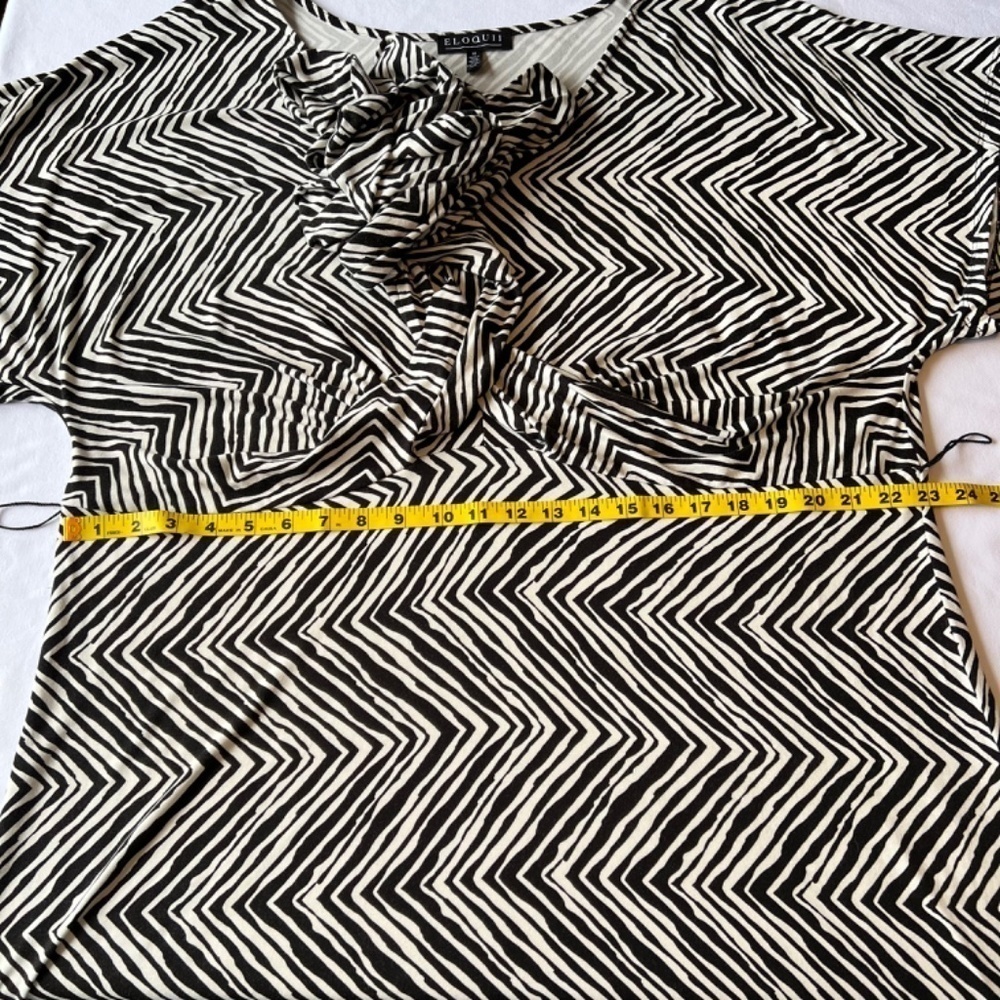 Eloquii Geometric Zigzag Patterned Wrap Around Dr… - image 8